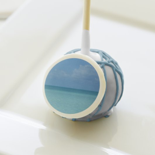 Caribbean Horizon Tropical Turquoise Blue Cake Pops (Front Insitu)