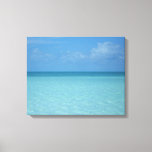 Caribbean Horizon Tropical Turquoise Blue Canvas Print