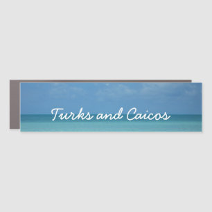 Caribbean Horizon Tropical Turquoise Blue Car Magnet