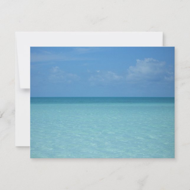 Caribbean Horizon Tropical Turquoise Blue Card (Front)
