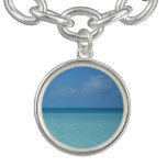 Caribbean Horizon Tropical Turquoise Blue Charm Bracelet