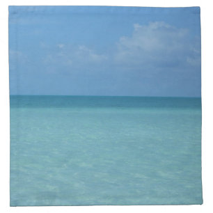 Caribbean Horizon Tropical Turquoise Blue Cloth Napkin
