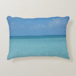 Caribbean Horizon Tropical Turquoise Blue Decorative Pillow
