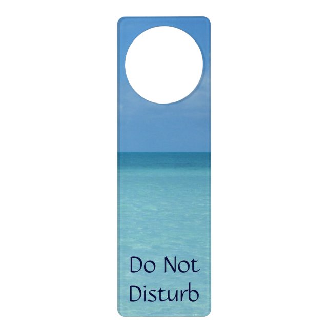 Caribbean Horizon Tropical Turquoise Blue Door Hanger (Front)