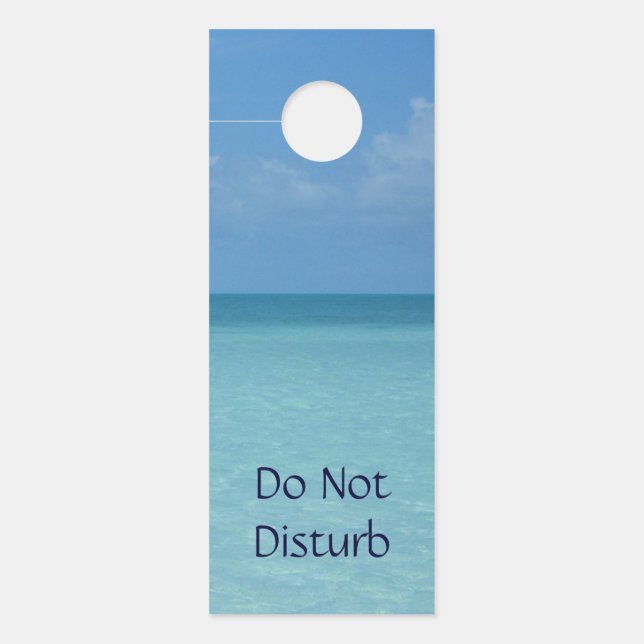 Caribbean Horizon Tropical Turquoise Blue Door Hanger (Front)