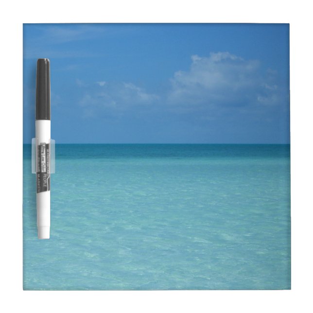 Caribbean Horizon Tropical Turquoise Blue Dry-Erase Board (Front)