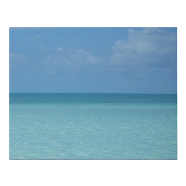 Caribbean Horizon Tropical Turquoise Blue Faux Canvas Print (Front)