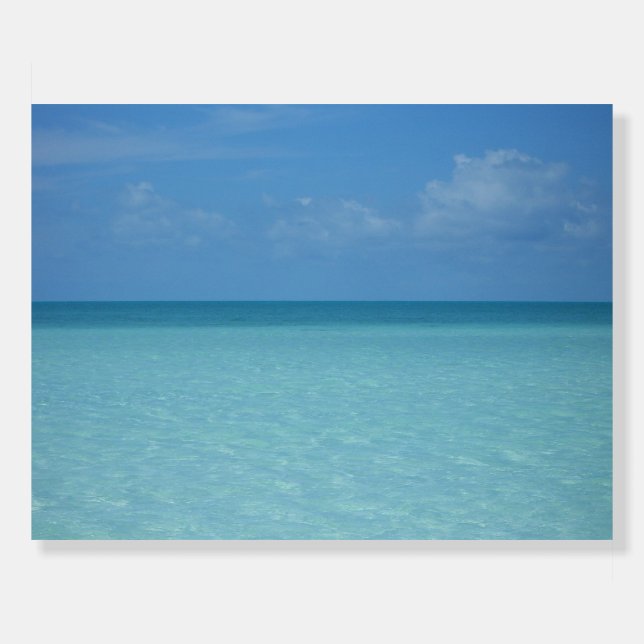 Caribbean Horizon Tropical Turquoise Blue Foam Board (Front)