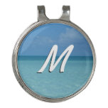 Caribbean Horizon Tropical Turquoise Blue Golf Hat Clip