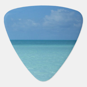 Caribbean Horizon Tropical Turquoise Blue Guitar Pick