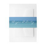 Caribbean Horizon Tropical Turquoise Blue Invitation Belly Band