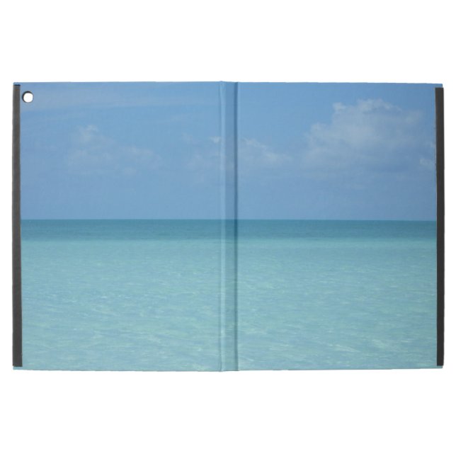 Caribbean Horizon Tropical Turquoise Blue iPad Pro 12.9" Case (Outside)