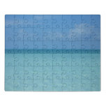 Caribbean Horizon Tropical Turquoise Blue Jigsaw Puzzle