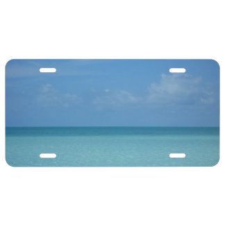 Caribbean Horizon Tropical Turquoise Blue License Plate