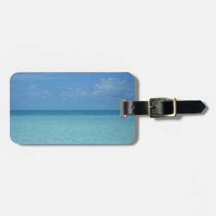 Caribbean Horizon Tropical Turquoise Blue Luggage Tag