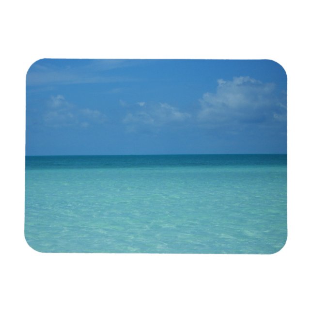 Caribbean Horizon Tropical Turquoise Blue Magnet (Horizontal)