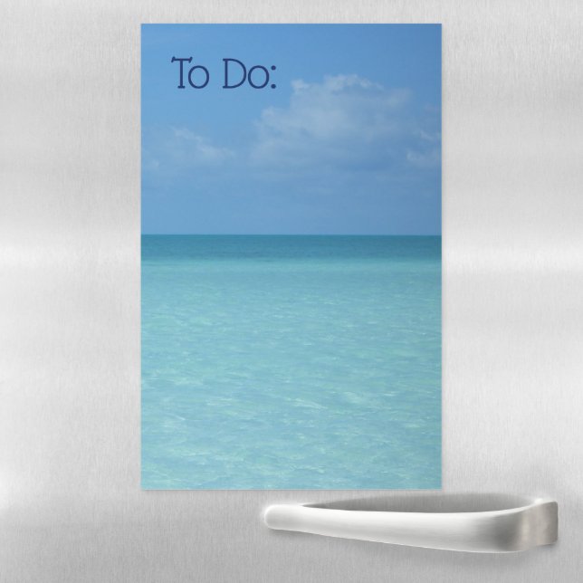 Caribbean Horizon Tropical Turquoise Blue Magnetic Dry Erase Sheet (In Situ)