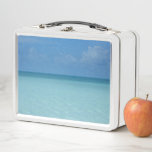 Caribbean Horizon Tropical Turquoise Blue Metal Lunch Box