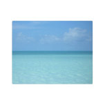 Caribbean Horizon Tropical Turquoise Blue Metal Print