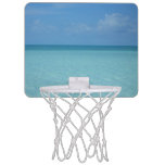 Caribbean Horizon Tropical Turquoise Blue Mini Basketball Hoop
