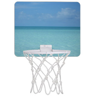 Caribbean Horizon Tropical Turquoise Blue Mini Basketball Hoop