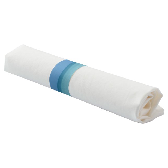 Caribbean Horizon Tropical Turquoise Blue Napkin Bands (Angled)