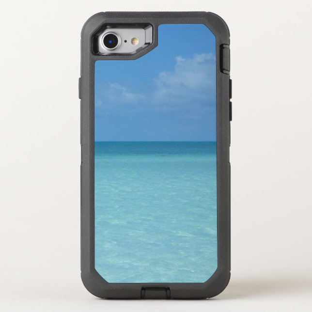Caribbean Horizon Tropical Turquoise Blue Otterbox iPhone Case (Back)