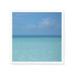 Caribbean Horizon Tropical Turquoise Blue Paper Napkins