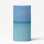 Caribbean Horizon Tropical Turquoise Blue Pillar Candle