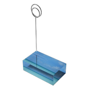 Caribbean Horizon Tropical Turquoise Blue Place Card Holder