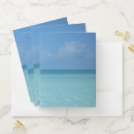 Caribbean Horizon Tropical Turquoise Blue Pocket Folder