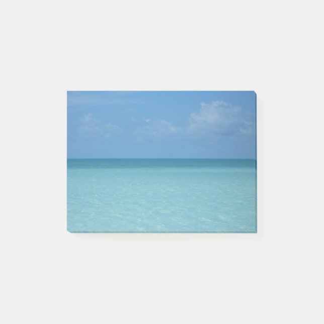 Caribbean Horizon Tropical Turquoise Blue Post-it Notes (Front)