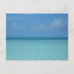 Caribbean Horizon Tropical Turquoise Blue Postcard