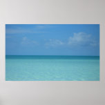 Caribbean Horizon Tropical Turquoise Blue Poster