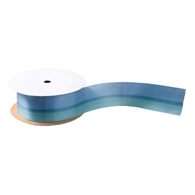 Caribbean Horizon Tropical Turquoise Blue Satin Ribbon (Spool)
