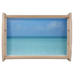 Caribbean Horizon Tropical Turquoise Blue Serving Tray
