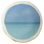 Caribbean Horizon Tropical Turquoise Blue Sugar Cookie