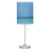 Caribbean Horizon Tropical Turquoise Blue Table Lamp (Left)