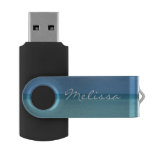Caribbean Horizon Tropical Turquoise Blue USB Flash Drive