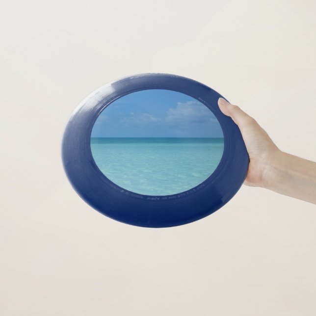 Caribbean Horizon Tropical Turquoise Blue Wham-O Frisbee (In Hand)