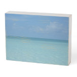 Caribbean Horizon Tropical Turquoise Blue Wooden Box Sign