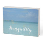 Caribbean Horizon Tropical Turquoise Blue Wooden Box Sign