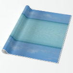 Caribbean Horizon Tropical Turquoise Blue Wrapping Paper