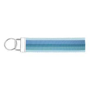 Caribbean Horizon Tropical Turquoise Blue Wrist Keychain