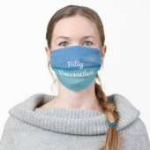 Caribbean Horizon Turquoise Fully Vaccinated Adult Cloth Face Mask (Worn)