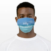Caribbean Horizon Turquoise Fully Vaccinated Adult Cloth Face Mask (Worn)