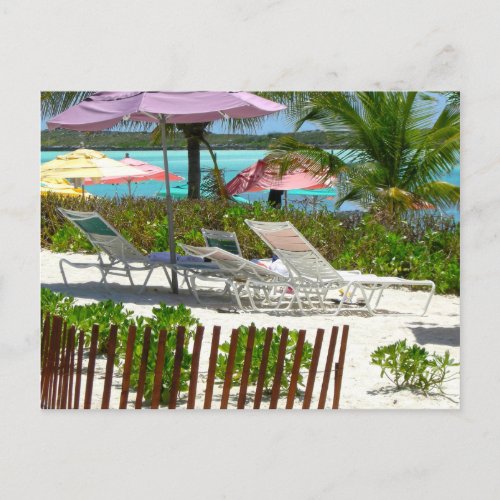 Caribbean Island Beach Scene Postcard