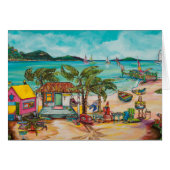Caribbean island card (Front Horizontal)