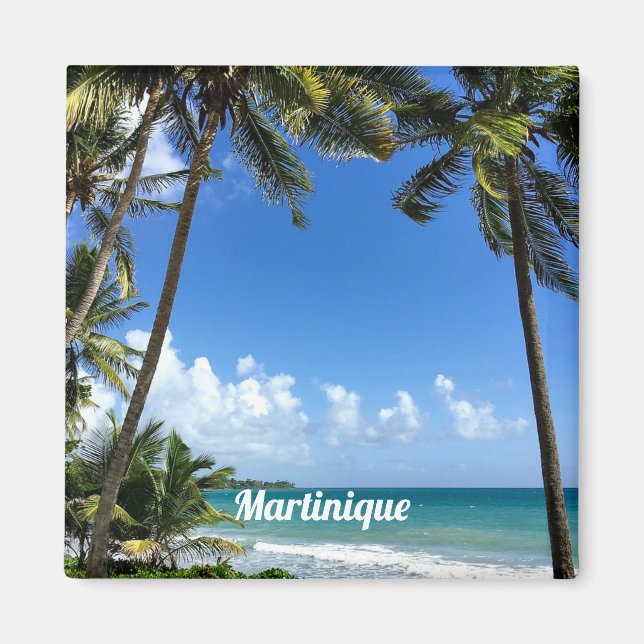Caribbean Island, Martinique (labeled) Magnet (Front)