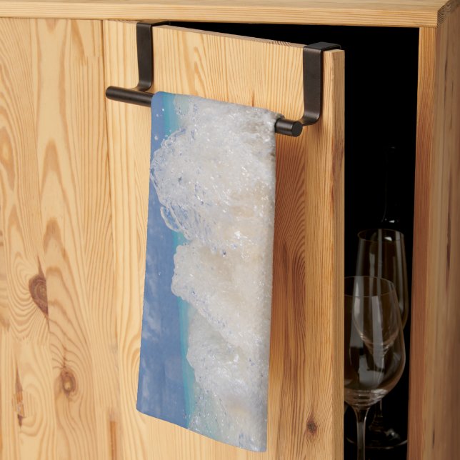 Caribbean Island Wave Love 2 Kitchen Towel (Thirds Fold)